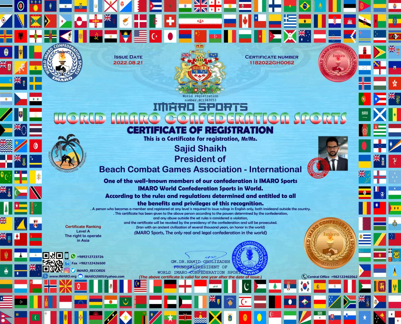 Beach Combat Games Imaro sports certificate