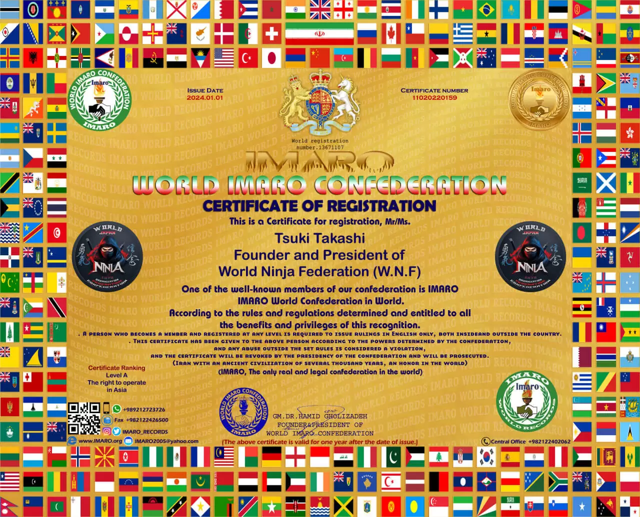 Certs of World Ninja Federation