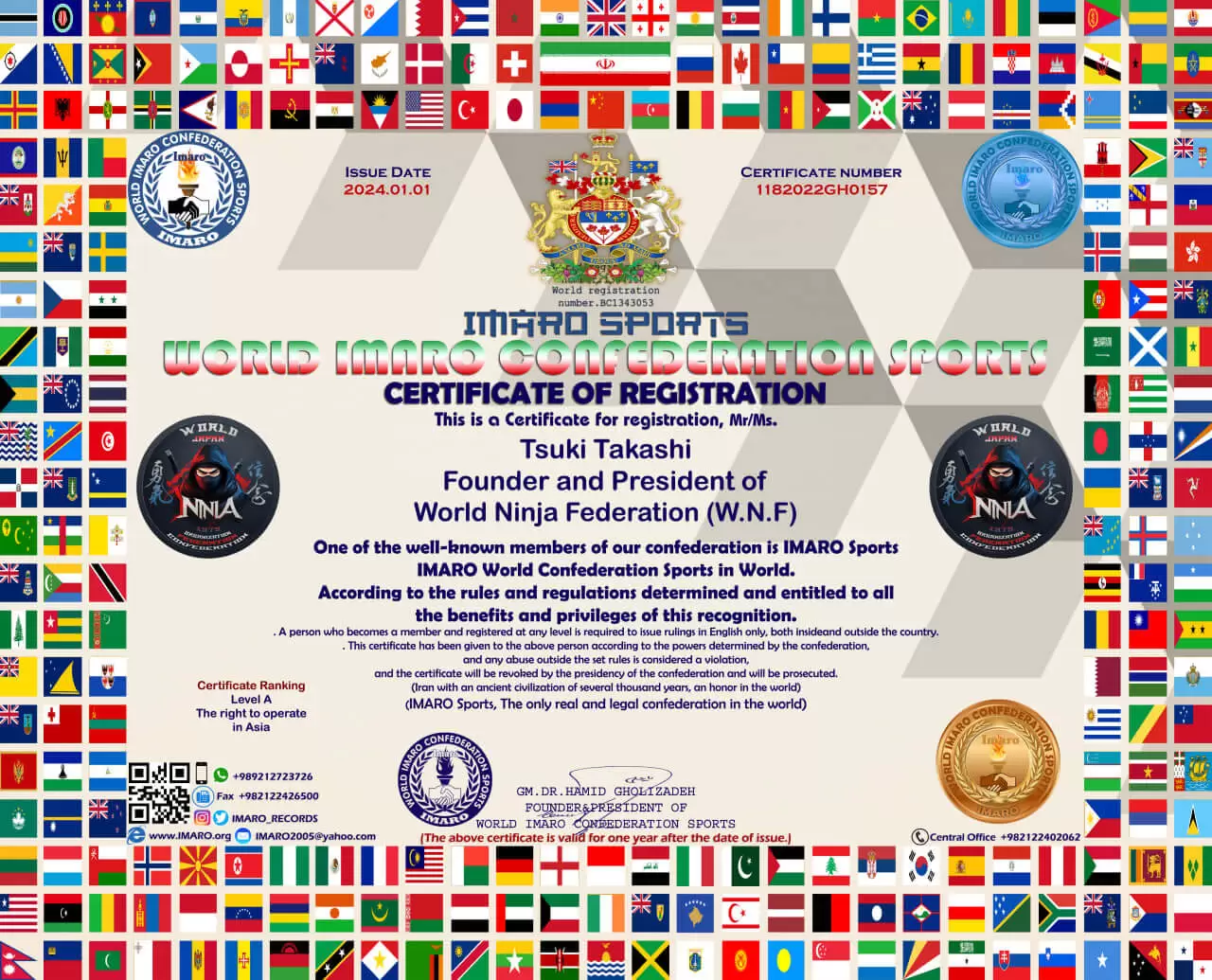 Certs of World Ninja Federation