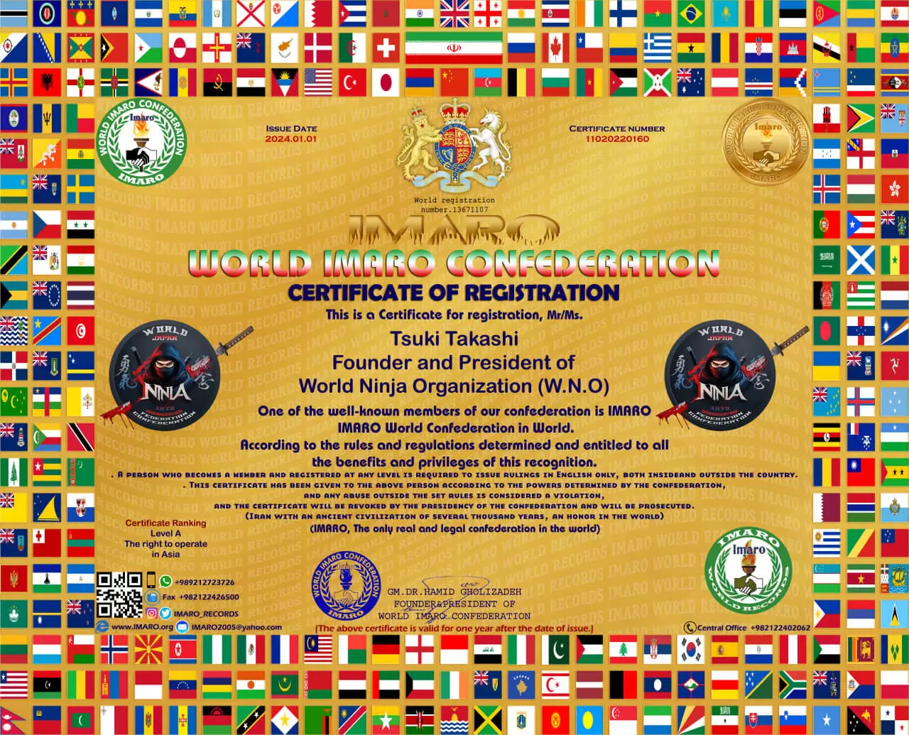 Certs of World Ninja Organization