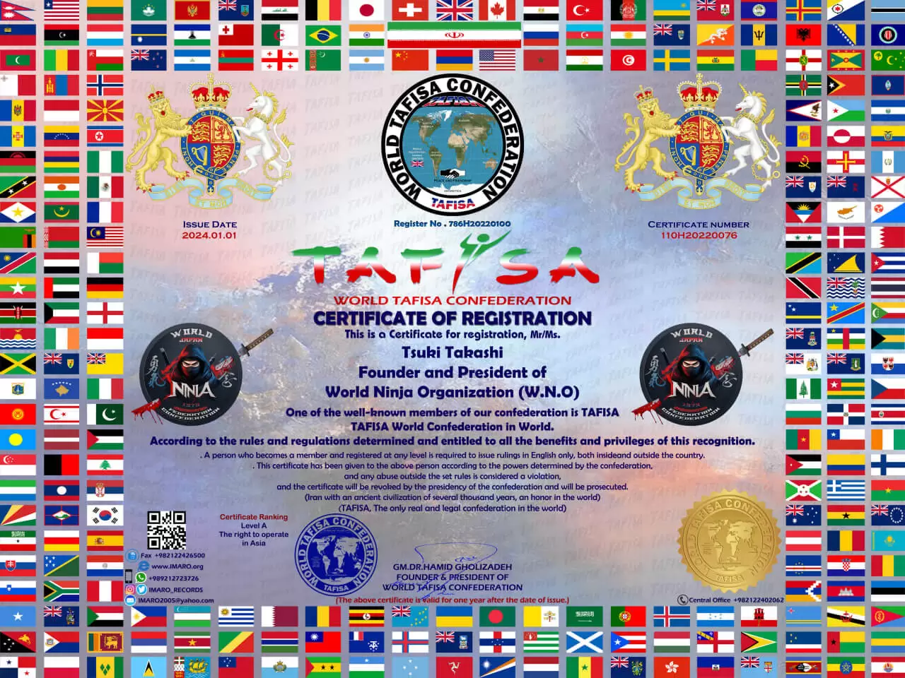 Certs of World Ninja Organization