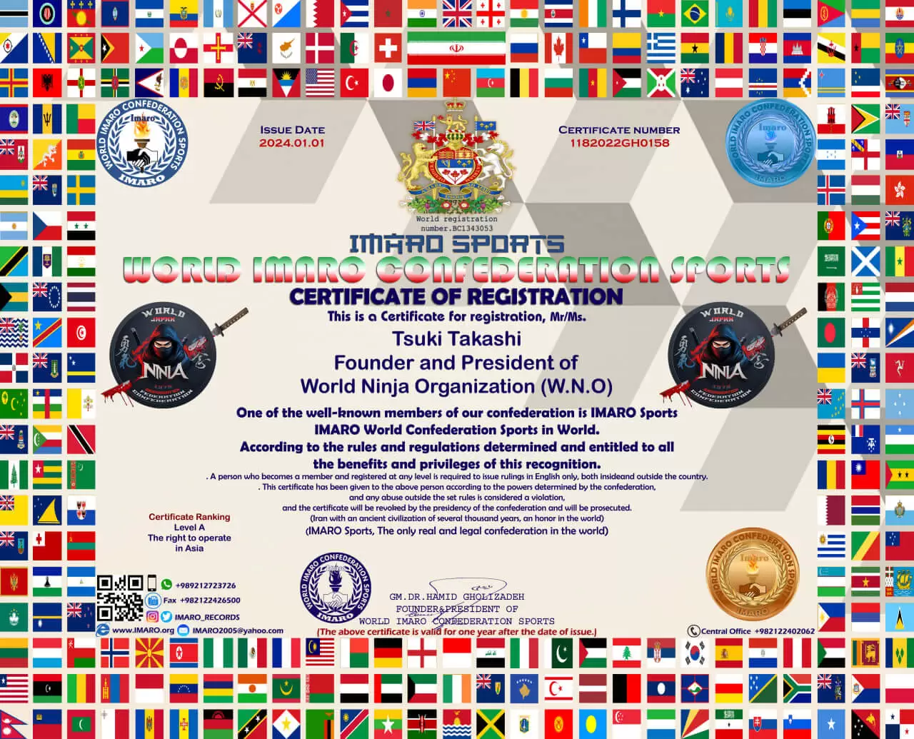 Certs of World Ninja Organization