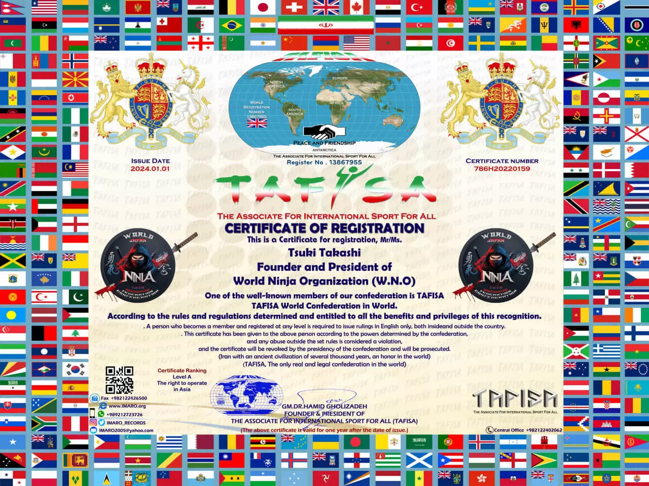 Certs of World Ninja Organization
