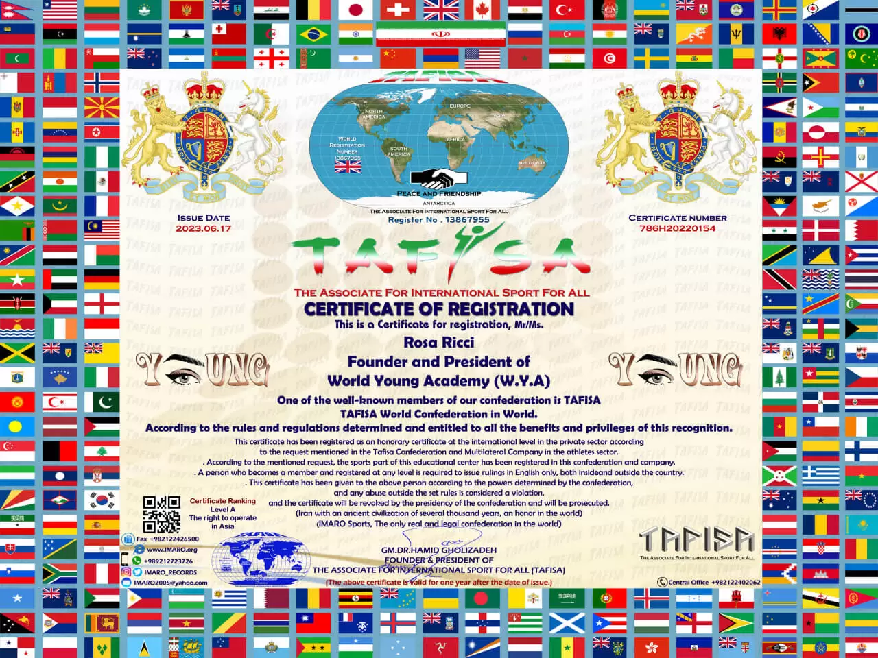 Certs of World Young Academy