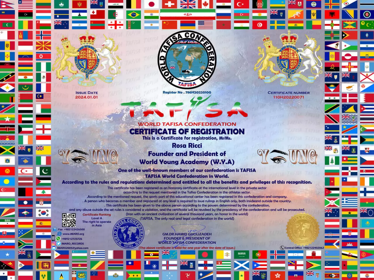 Certs of World Young Academy