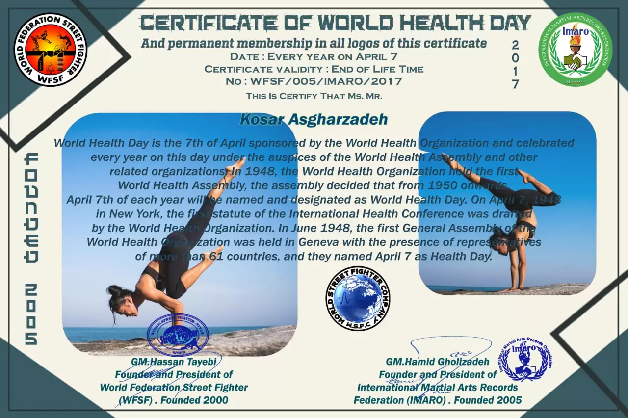 certs of Kosar Asgharzadeh