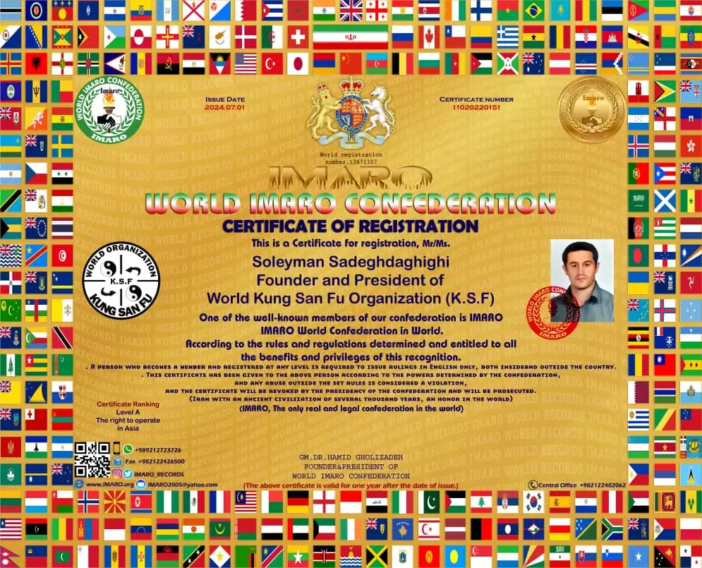 Register of World Kung San Fu Organization