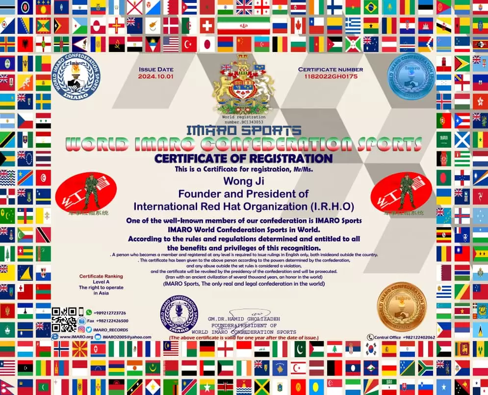 Register of International Red Hat Organization (I.R.H.O)