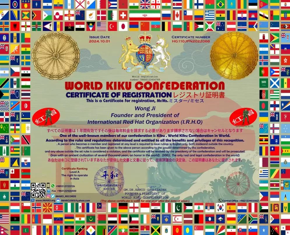 Register of International Red Hat Organization (I.R.H.O)