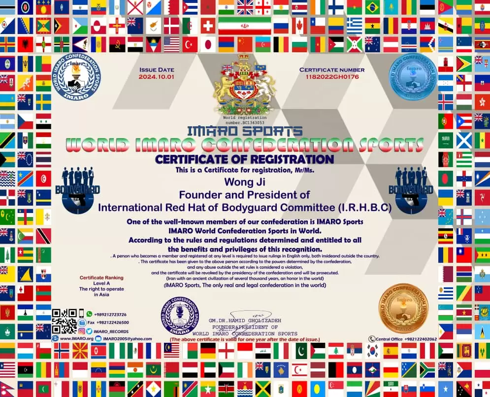 Register of International Red Hat of Bodyguard Committee (I.R.H.B.C)