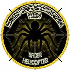 logo Of World Rope Organization (W.R.O) Spider . Helicopter
