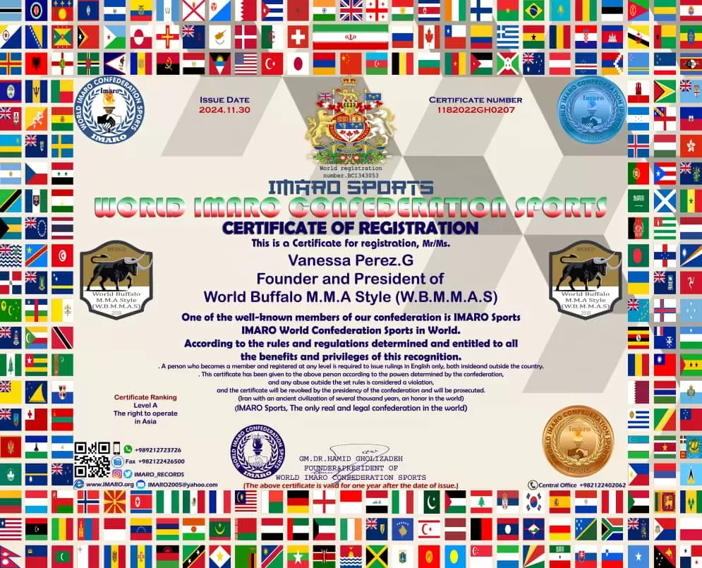 Certs of World Buffalo M.M.A Style
