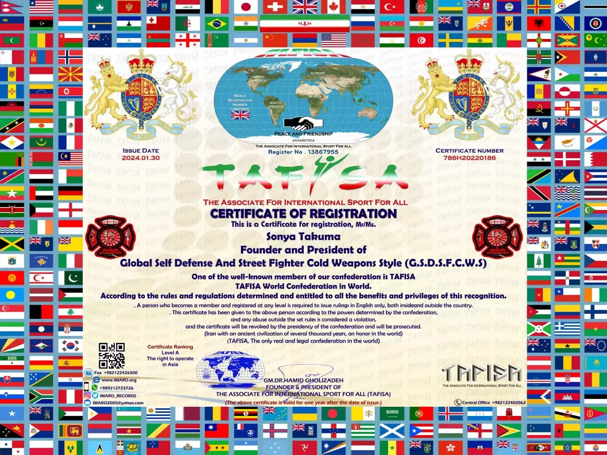 Register of Global Self Defense And Street Fighter Cold Weapons Style