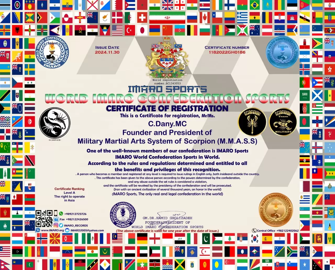 Register of Military Martial Arts System of Scorpion