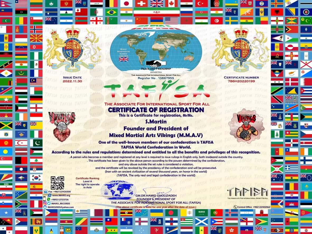 Register of Mixed Martial Arts Vikings