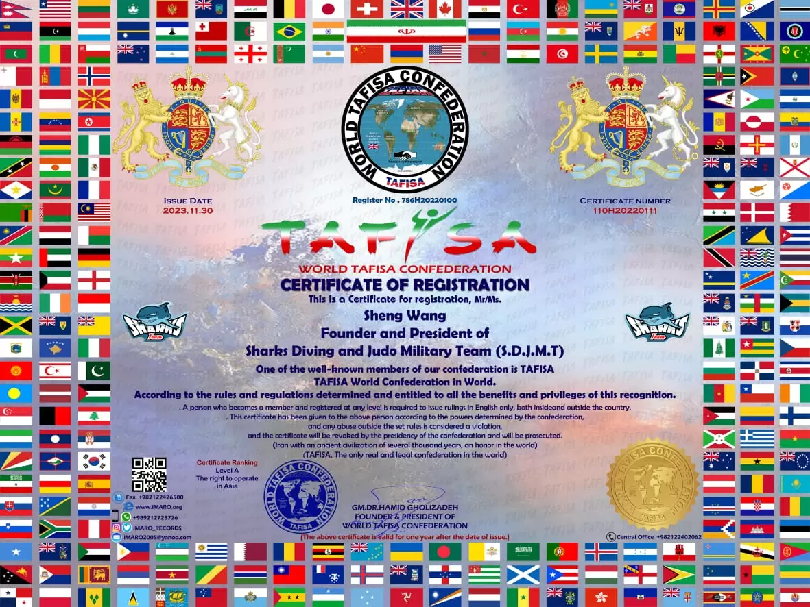 Register of Sharks Diving and Judo Military