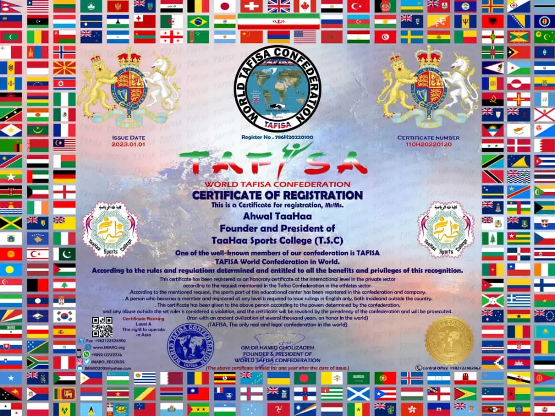 Register of TaaHaa Sports College