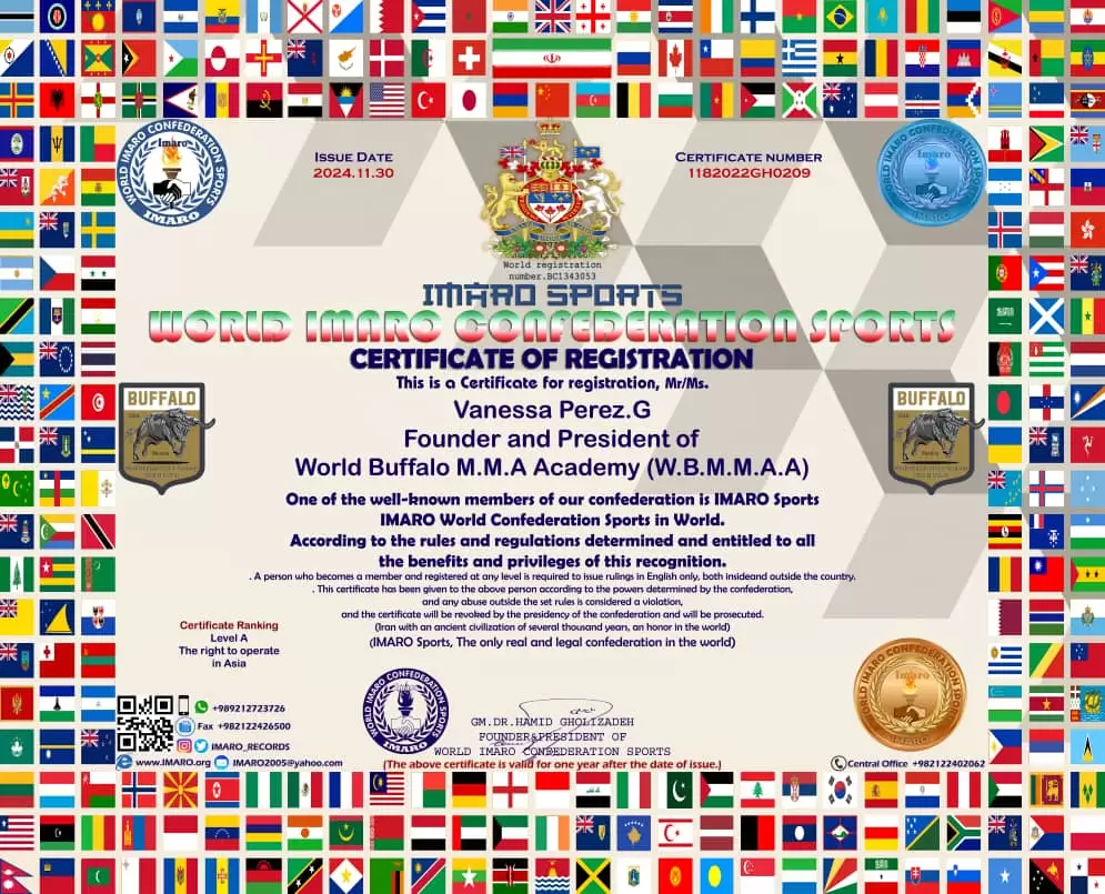 Register of World Buffalo M.M.A Academy