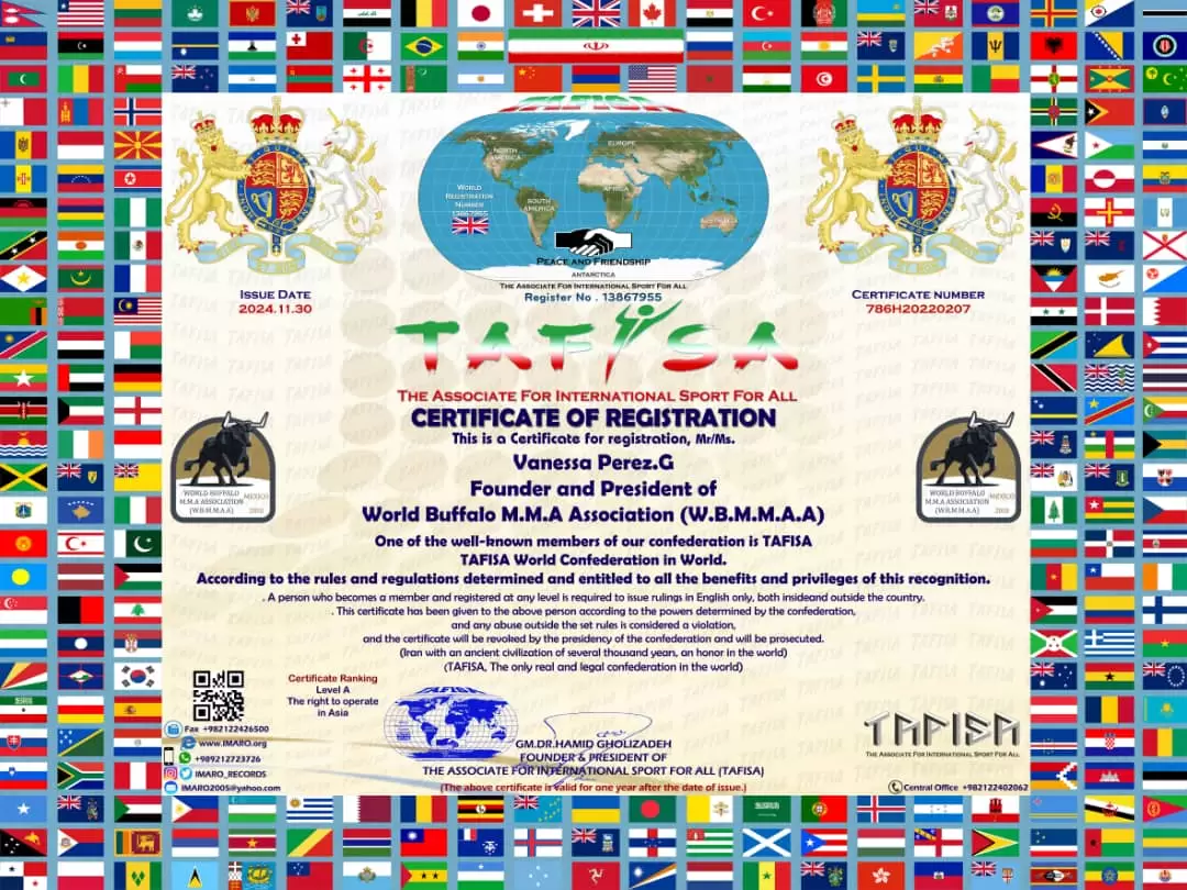 Register of World Buffalo M.M.A Association