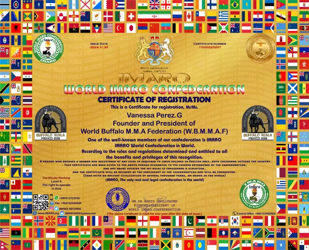Certs of World Buffalo M.M.A Federation