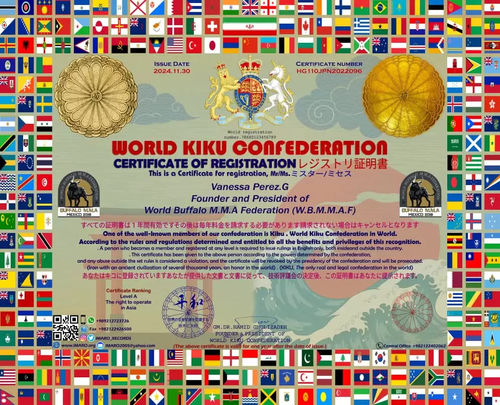 Certs of World Buffalo M.M.A Federation